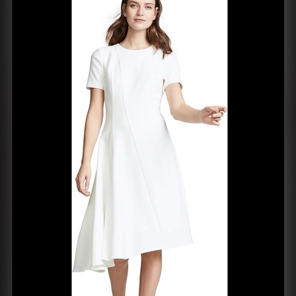 Black Halo 4 Olcay Dress in Porcelain White Ivory ~ Classic Capsule Holiday - Picture 1 of 6
